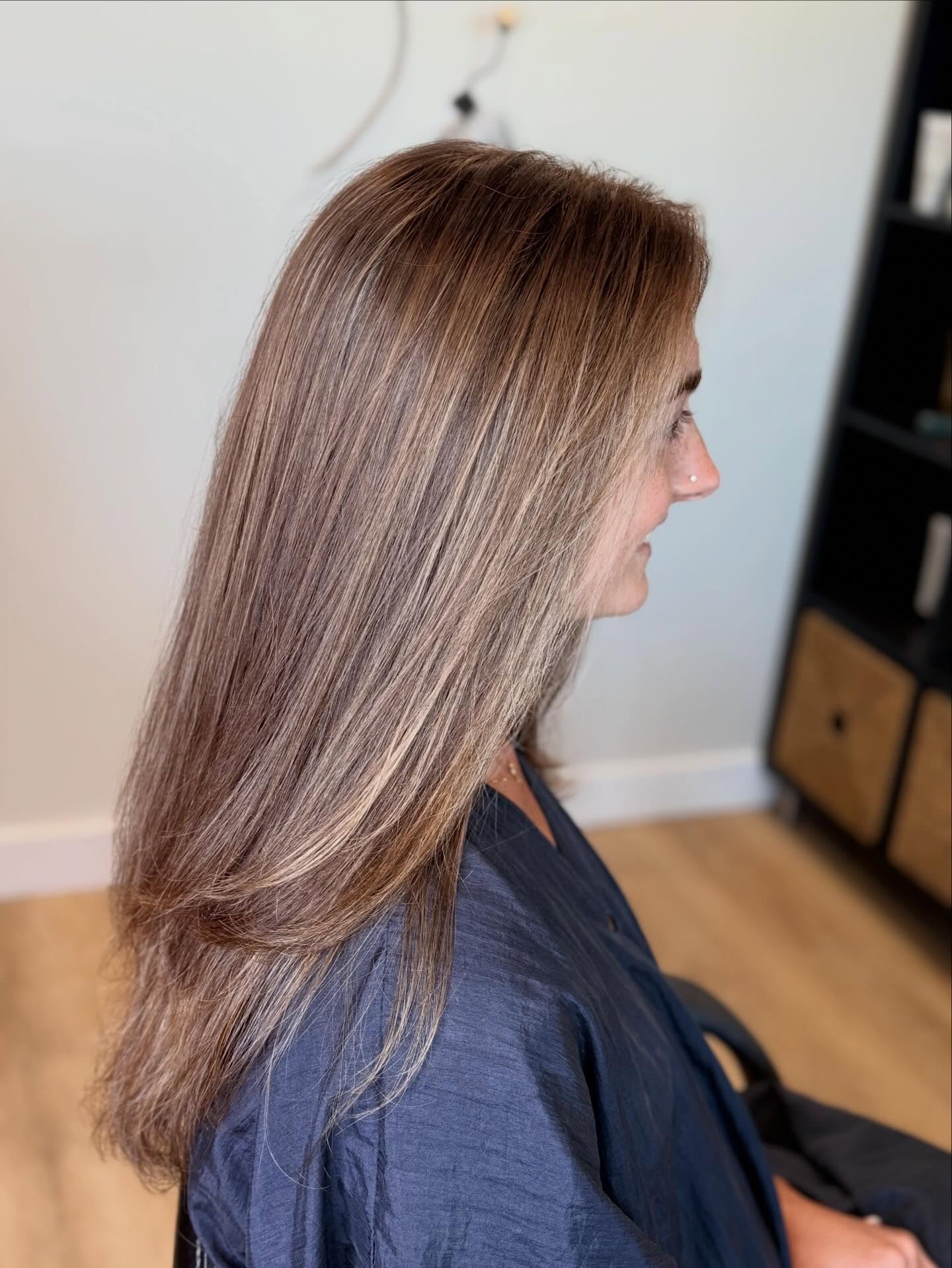 Hand-painted balayage and lived-in highlights by Vista Beauty Bar in Marathon, FL